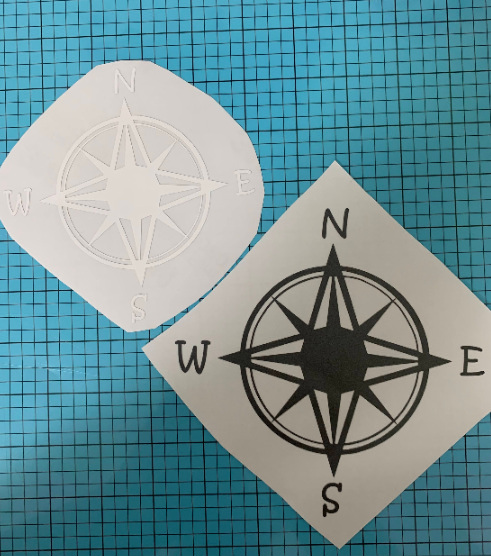 Aufkleber Windrose Kompass; versch. Farben und Größen Foto 2