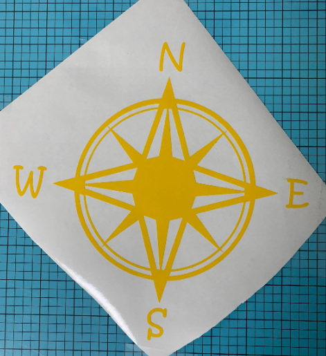 Aufkleber Windrose Kompass; versch. Farben und Größen Foto 3