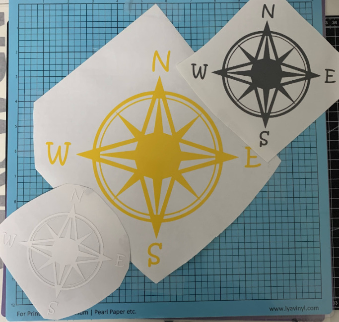 Aufkleber Windrose Kompass; versch. Farben und Größen Foto 4